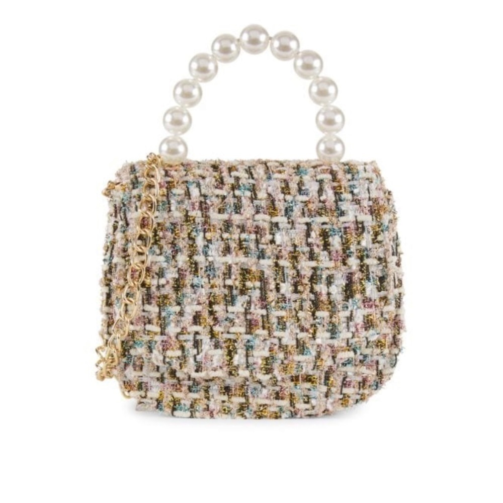 NEW Imoga Kids Tweed Chain Crossbody Bag